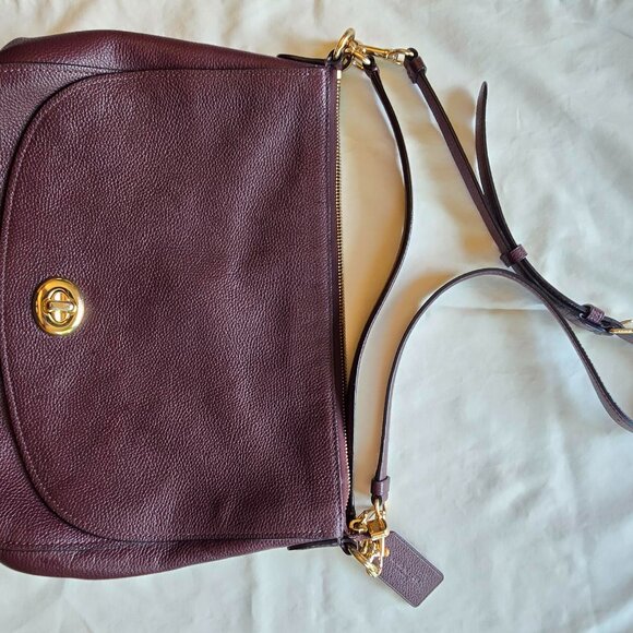 COACH - PEBBLE TURNLOCK HOBO - SADDLE BAG - USED - Picture 3 of 13